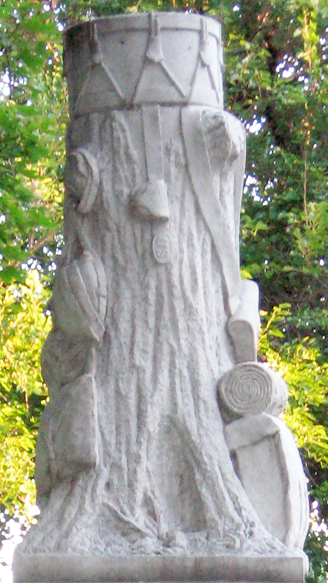 Detail from the monument to the 136th New York Infantry at Gettysburg